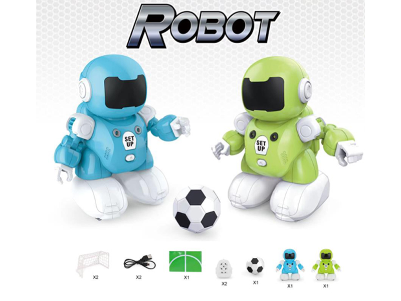 Infrared remote-controlled football robot (set of 2) (with 2 tennis nets and 1 football mat inside)